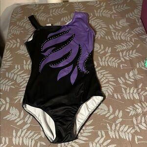 Black and Purple leotard